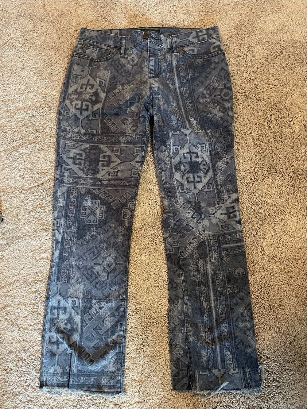 Lauren Ralph Lauren Black and Gray Patterned Women's Jeans